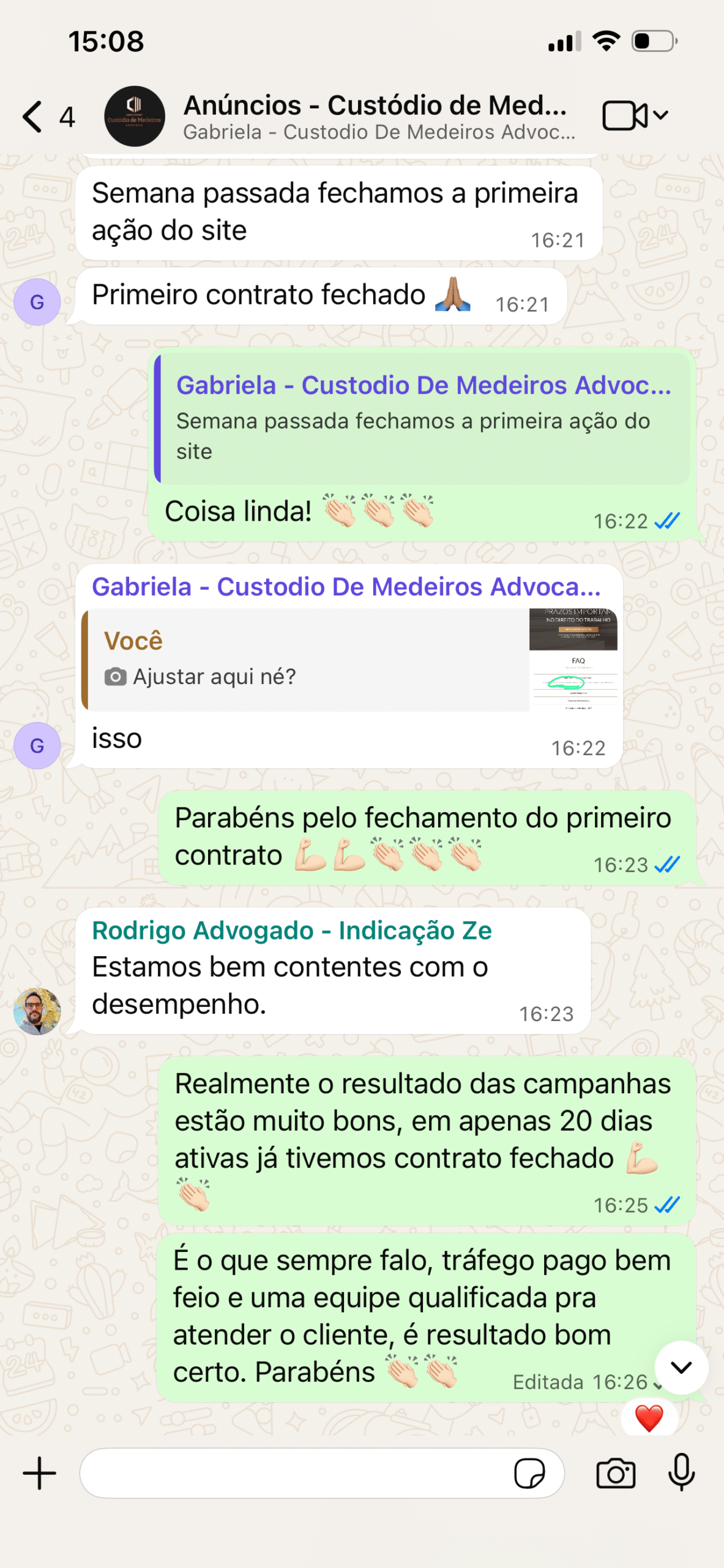 Depoimento Custódio de Medeiros Adv. - Desempenho
